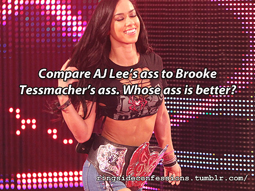 Porn Pics ringsideconfessions:  “Compare AJ Lee’s