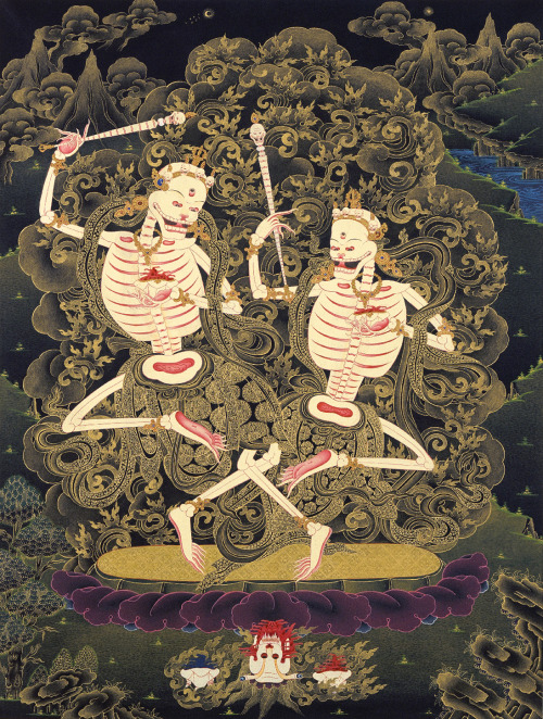 the-cinder-fields: Citipati or ‘Lords of the Cemetery’ in Tibetan Buddhism.Their skeleta