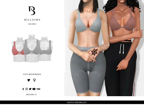 Waffle Rib Bralet (TS3)Female, YA/AdultEveryday/Sleepwear/AthleticAvailable for MaternityFully Recol