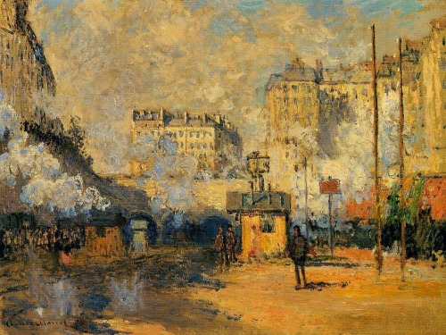 Train Stations and Claude Monet , 1877ImpressionismArrival of the Normandy Train, Gare Saint-Lazare 