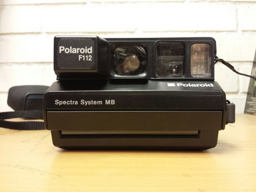 Polaroid Spectra System MB Instant Camera, 1986 With Polaroid F112 Close-Up Lens Addon