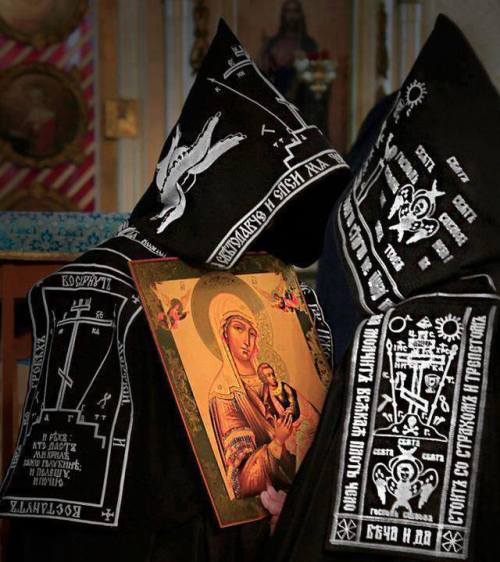 imstraightedge:  enrique262:  Russian Eastern Orthodox Church, Great Schema monks, the highest degree an orthodox monk can attain, displaying their iconic and highly symbolic black robes, also named after the degree.   Heal the schism just so we can all