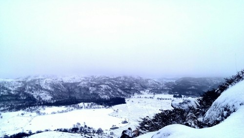 caffinatedstory: View from halfway up Dalsnuten.