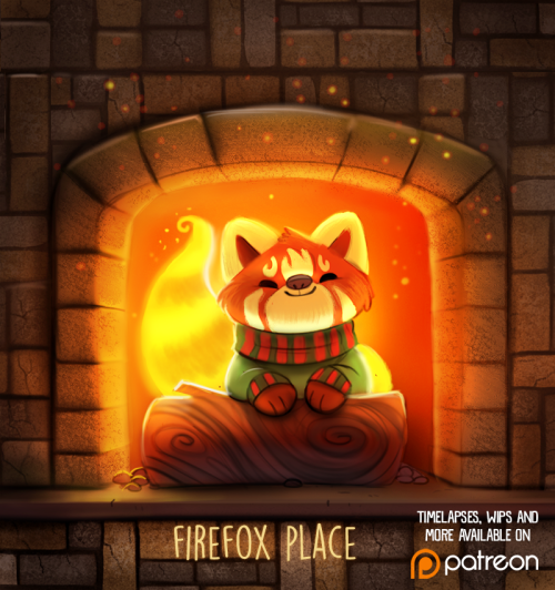 cryptid-creations:Daily Paint 1481. Firefox Place by Cryptid-Creations Time-lapse, high-res and WIP 