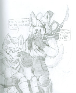 gamerfox97:  I don’t know if I’ll ever finish inking this image so here’s something I was working on in the past.I was all excited that Wolf’s “Star Fox 64″ design was available in Project M. It was so awesome! Also that eyepatch!! XD