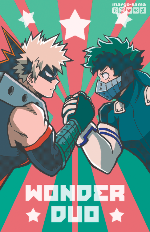 Centerfold poster with Wonder Duo I made for @victory-mag zine!  &gt;&gt;&gt; preorder z