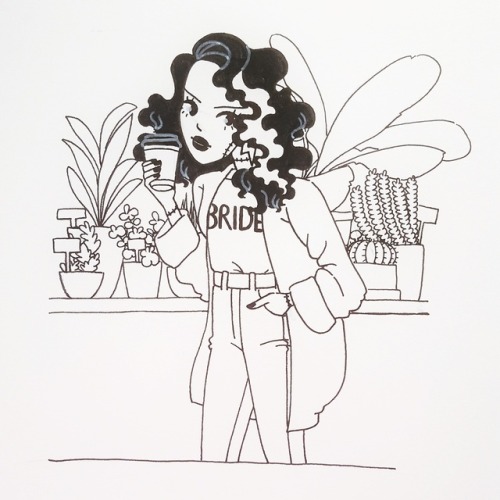 Dark Divas 22. A classic beauty. Bride of franky on a day out plant shopping.