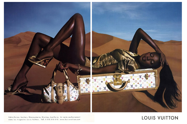 Liya Kebede and Raee in Paris Bookstores with Louis Vuitton