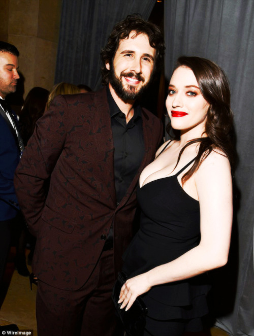 nowhollywood:Josh Groban and Kat Dennings at the 2016 CliveDavis Pre-Grammy Gala in Beverly Hills,CA