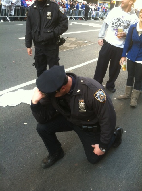 New York’s Finest Tebowing!!