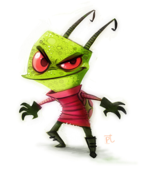 cryptid-creations:  Daily Painting 615# Zim RD by Cryptid-Creations
