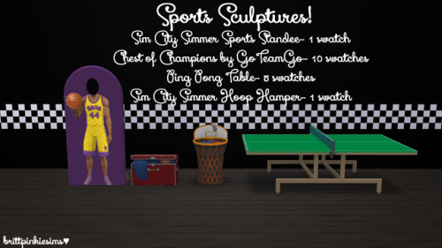 The Sims 4: Sims 3 Sports Set Conversions!Here is the second and final part of my Sports Set Convers