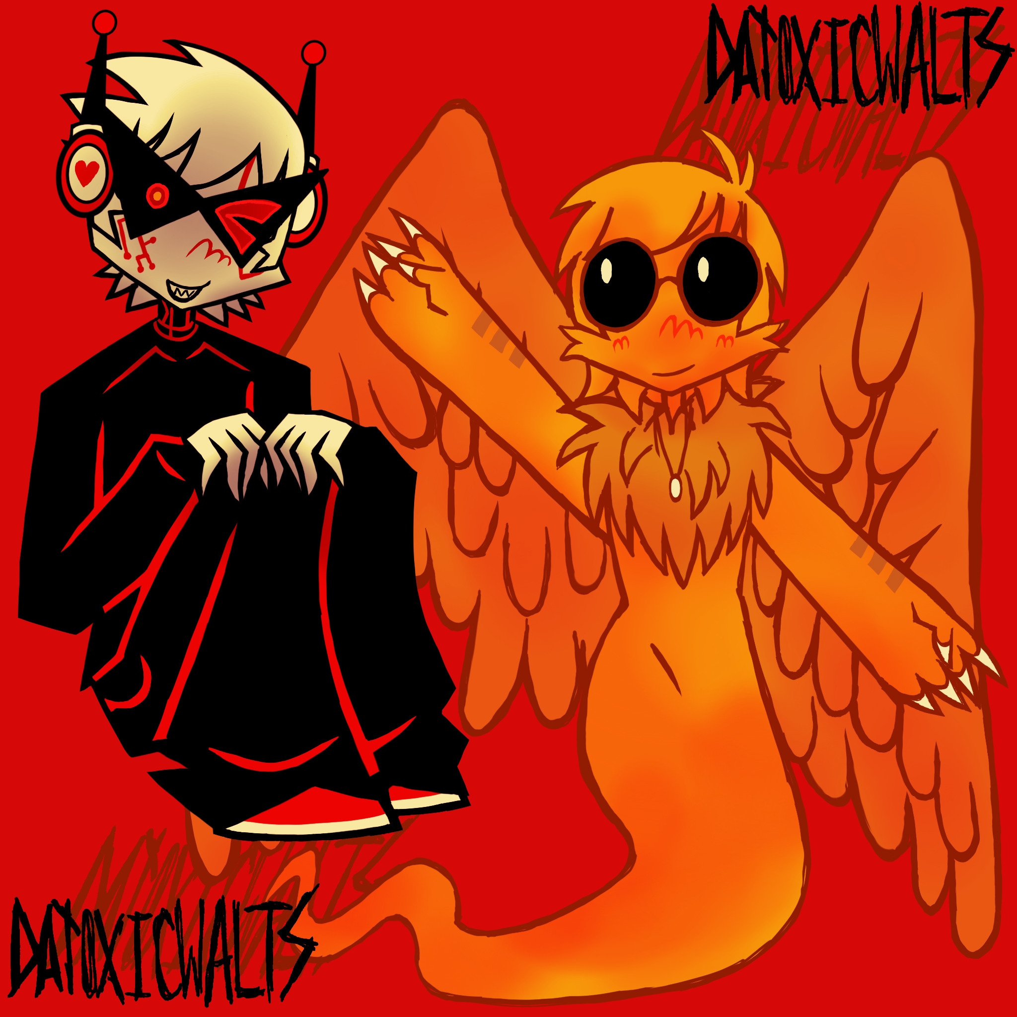 hes my best friend best of all best friends ^__^ - hal left and davesprite right (homestuck)