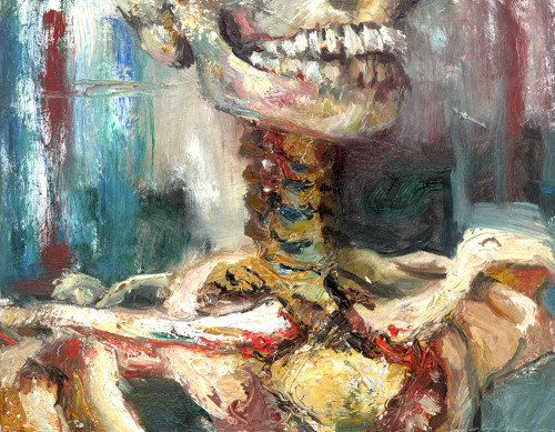 ex0skeletal-undead:Clavicle, painting by Chris Gennaro