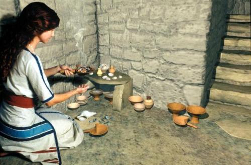 Minoan house Shrine at the coastal city of Kommos, Crete, Digital restoration by C. Dietrich