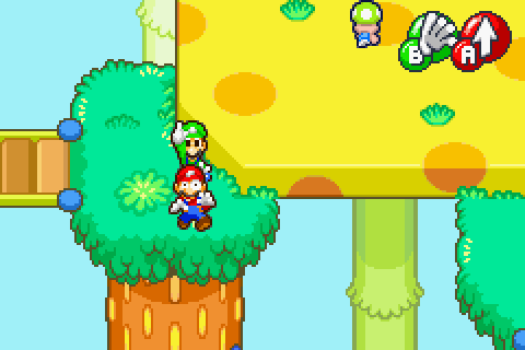suppermariobroth:In Mario & Luigi: Superstar Saga, a glitch can be performed on this platform ne