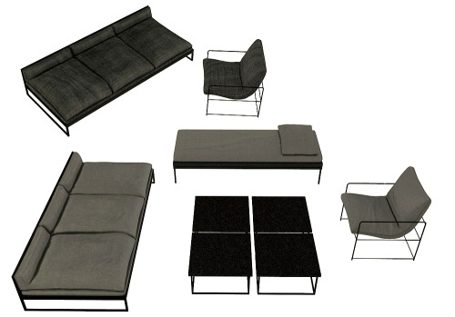 Recolors of Candy Darling’s conversion of Eniosta’s Moski seating, Pixelry’s conve