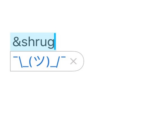 pups-art: atomicbritt:  lizardvvizard:  carnilia:  showerthoughtsofficial: The effort that people must put into copying and pasting ¯\_(ツ)_/¯ from the internet really goes against the ethos of the shoulder shrug.  No, no, my dudes! Just create a shortcut
