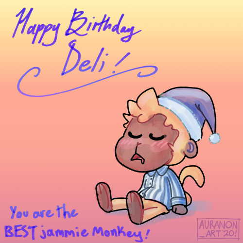 auranon-art:HAPPY BIRTHDAY JAMMIE MONKEY!!!!! You are the best Animal Crossing villager, and that&rs