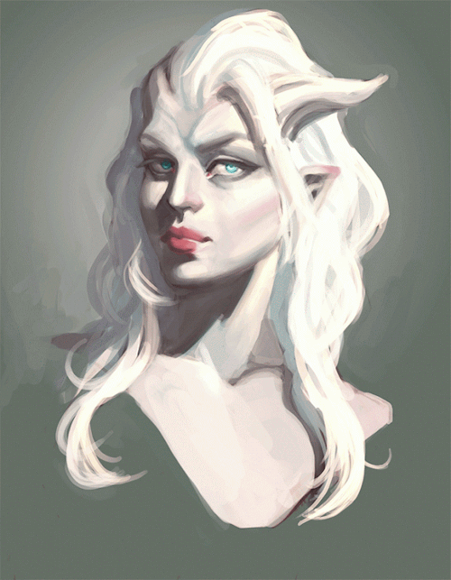 crystalgraziano:Wacom replaced my tablet, so I decided to warm up with a Qunari girl sketch!! Can’t 