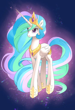mylittleponyoficialg4:  Celestia 2 by *KatiraMoon  <3