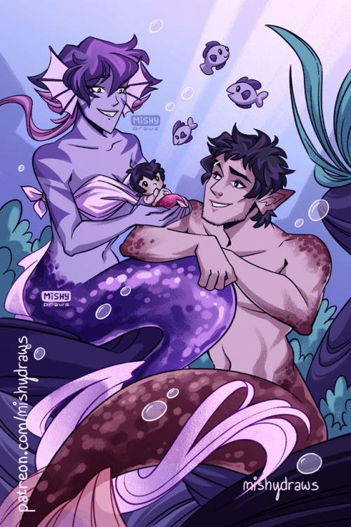 mishydraws: Tiny little guppy Drawn last year for the Seaborne @voltronmerzine. Check out the zine’s