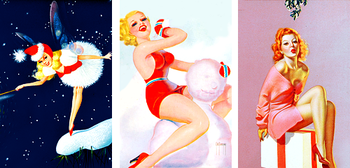 Porn photo vintagegal:  1930s-1950s Christmas pin-ups