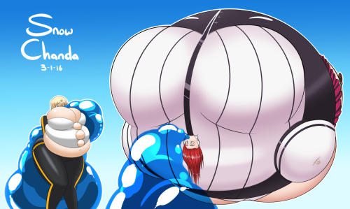snow-chanda: A commission for Praxxus716 of Rias Gremory and Charolette Dunois being filled up with 