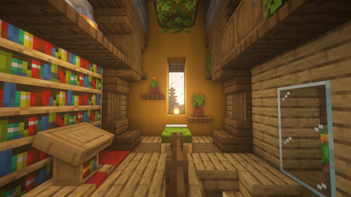 Interior of my starter home in my new 1.18 world!  Very proud of the tiny staircase! Watch me build 