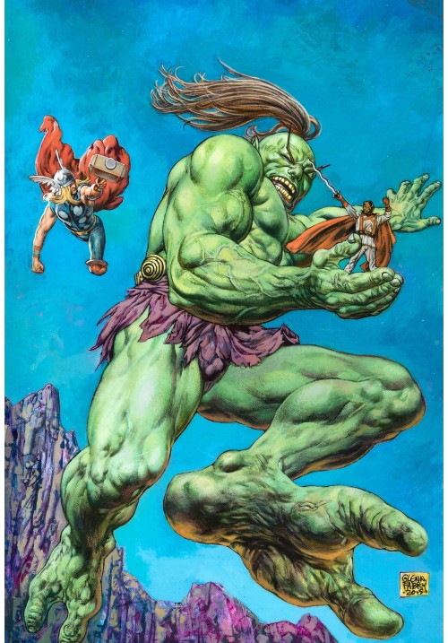 Original variant cover painting by Glenn Fabry from Captain America: White #3, published by Marvel C