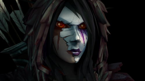 warlordrexx: zombiequalia: Shattered mask of the Forsaken I’ve been gone for awhile and haven’t been able to work on anything so I found this thing I made a while back.  This should absolutely be a cosmetic item for forsaken deathstalkers. Woah thats