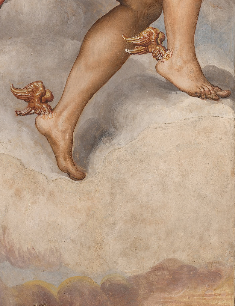 hypnosmask: Time as Occasion, or Kairos (details), 1543-45 by Francesco Salviati.