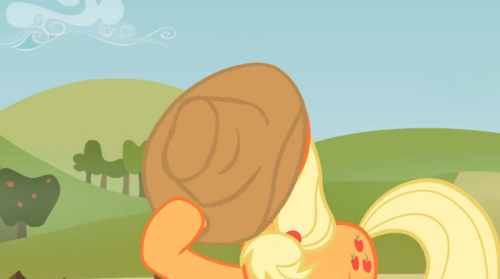 When Applejack Covers Her Face With Her Hat When She Has Feelings. . . 