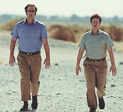 wayneskylar:  Tim and Eric wearing each other’s khakis in B$M 