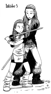 the100art:  Inktober | Day 5: Anya &amp; Tris 