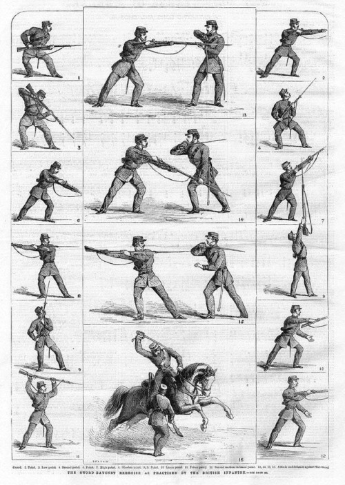 Bayonet Exercise. Illustrated London News, May 1860.