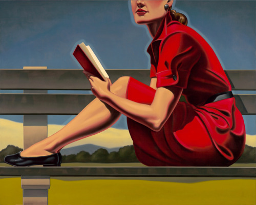 bibliolectors:  Anonymous woman reader / Lectora anónima (ilustración de Kenton Nelson