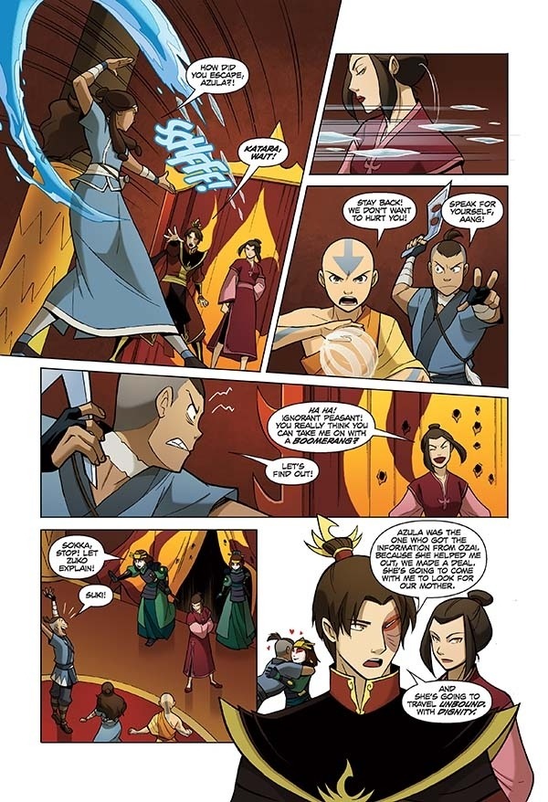 The first released pages of the comic Avatar: The Last Airbender - The Search Part