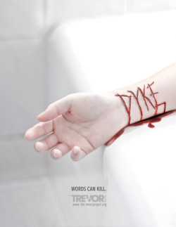 escapekit:  The Trevor Project: Words can kill The Miami Ad School in San Francisco has collaborated with The Trevor Project, creating a series of poster ads to prevent LGBTQ youths from committing suicide.  