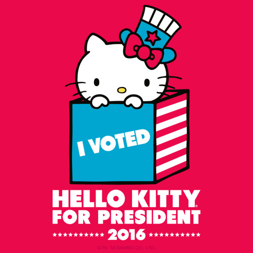 theweekmagazine:  Hello Kitty is throwing her bow into the ring and running for presidentSure, why not? ¯\_(ツ)_/¯