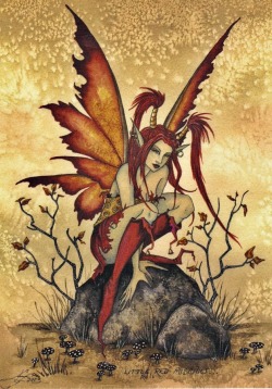 Tinylittlered:  Deadzeds-Little-Pet:  Thefaeriefolk:  Little Red Mischief By Amy