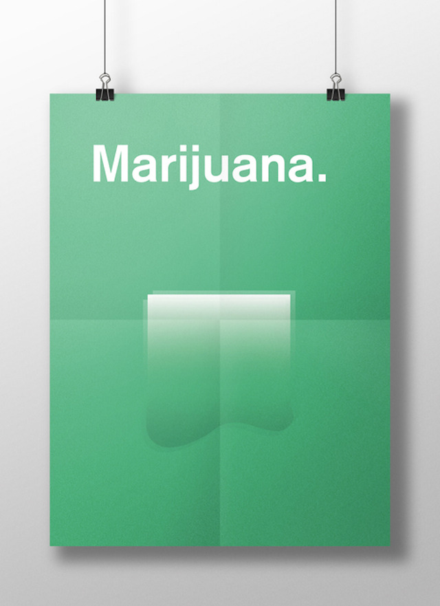 asylum-art-2:  Minimalist Posters of Drugs Symptoms“This is your brain on drugs”