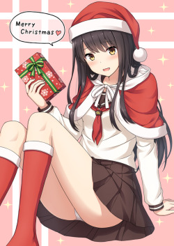 kcarslog:  「メリークリスマスな黒髪ちゃん」 / 「ナカムラスミカゲ」 - [pixiv] 