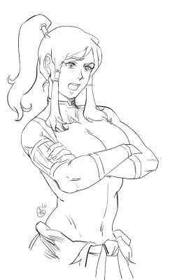 amontanoart:I made a Korra doddle. At the beginning I thought “hmm maybe I did her too buffed” but I liked how buffed she looked :P. Like the kind of woman you don’t mess with, you know?