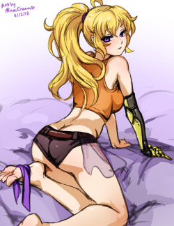 #402 Yang (RWBY)&ndash;As a reminder, here’s a list of other places you can follow me:Twitter: https://twitter.com/MinaCreamuDA: https://www.deviantart.com/minacreamHF: http://www.hentai-foundry.com/user/MinaCream/profilePatreon: https://www.patreon.com/m