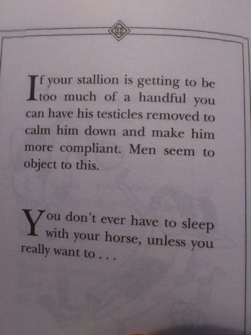 nicomorgan: bdsmpetplay:  invisiblepole: This book tho I love horses in general, I need this book   