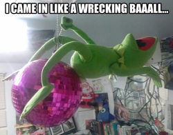 niknak79:  Wrecking Kermit… 