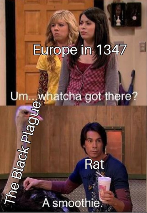 fakehistory:Rat bites 2 children, initiating the black plague (1347 Colorized).