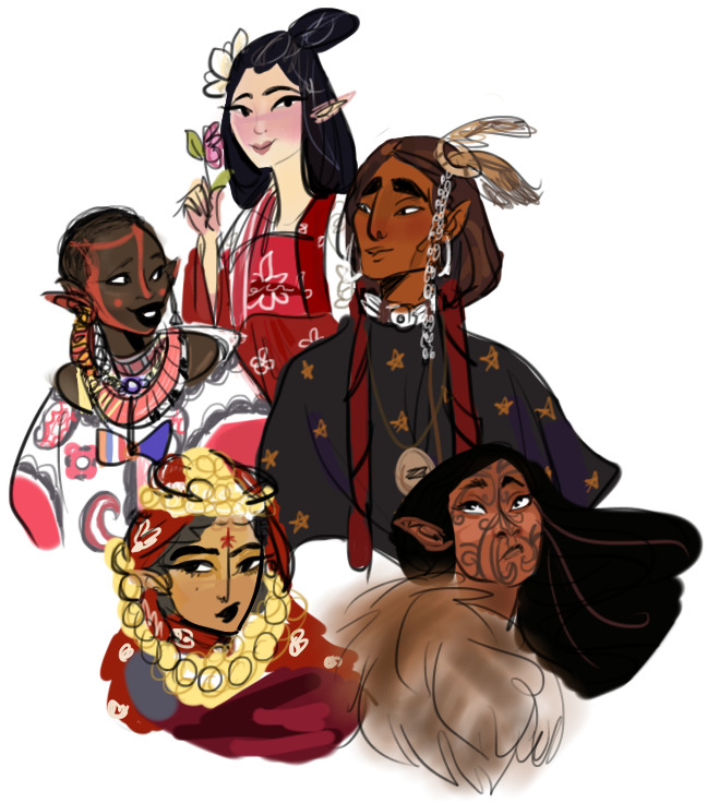 medievalpoc: prokopetz:  cleopatrasweave:  i drew a bunch of elves of color!!  This