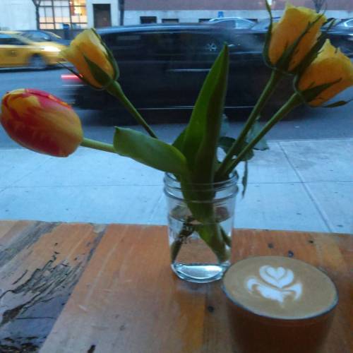 Spring, don&rsquo;t pass me by! #cortado #rexcoffee #counterculturecoffee #hologram #hellskitchen #m